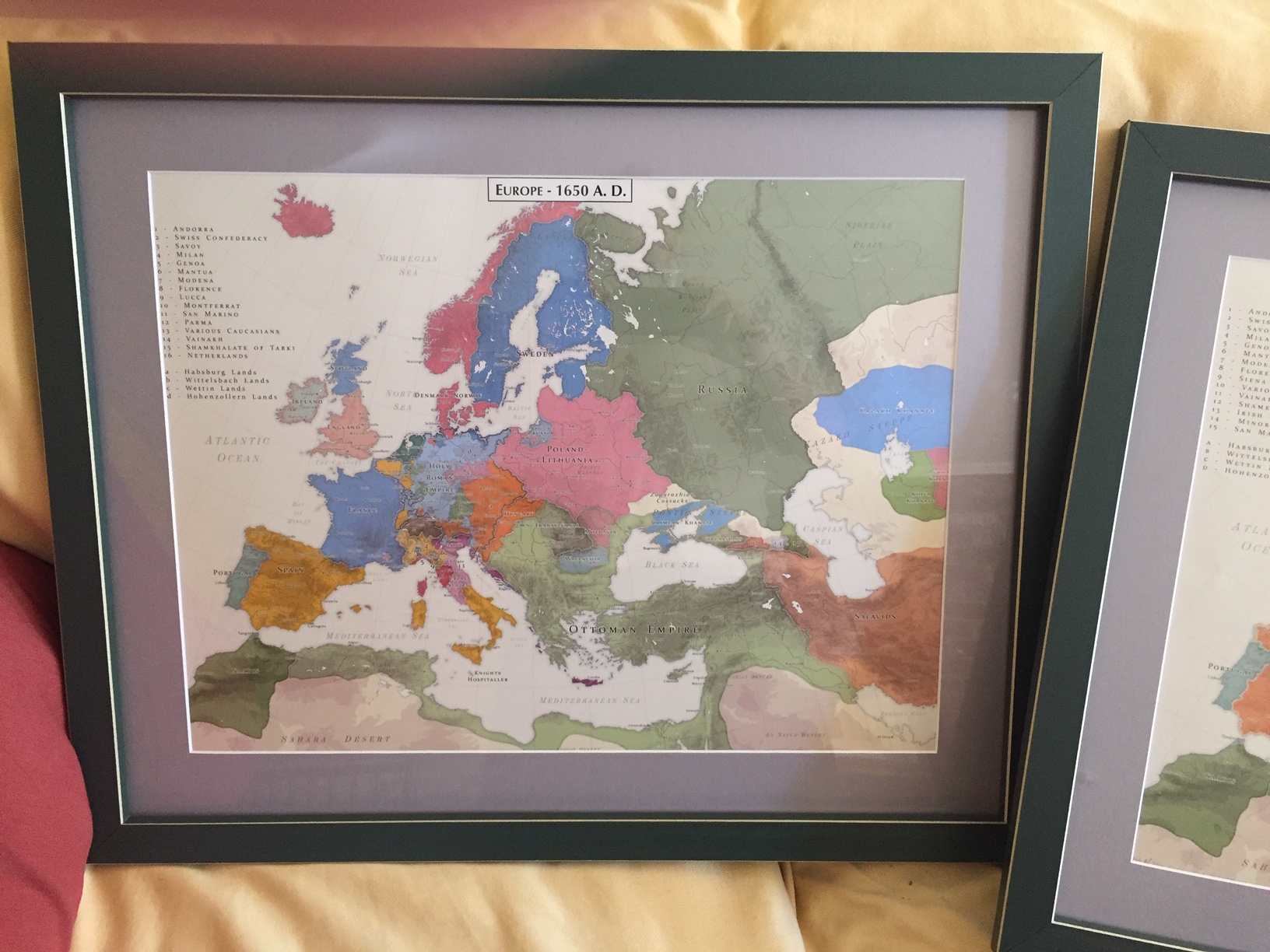 Maps Of Europe - 1550 And 1650 - College Of Kings